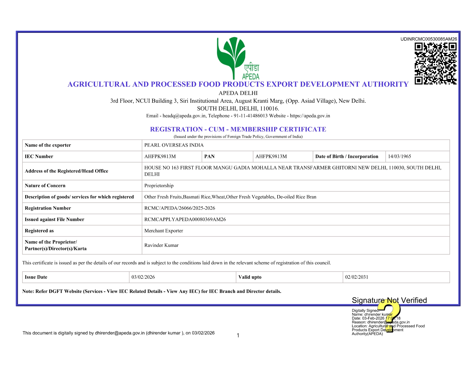 ISO 9001 Certificate